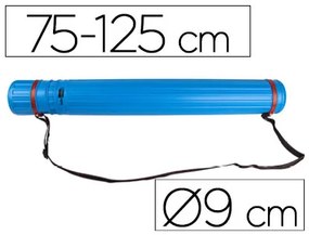 Tubo Porta Desenhos Extensível 125 cm Azul