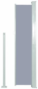 Toldo lateral retrátil 140x300 cm cinzento