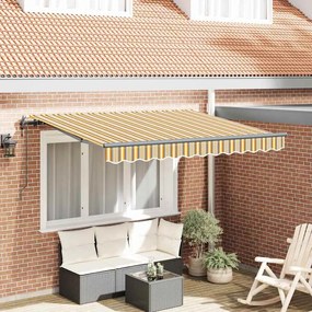 vidaXL Toldo Retrátil Amarelo 350 x 200 cm tecido