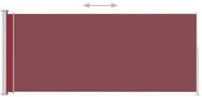 Toldo lateral retrátil para pátio 200x500 cm vermelho