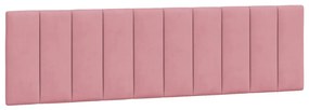 Estrutura de cama c/ cabeceira 180x200 cm veludo rosa