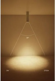 Pack De 2 Apliques De Teto Led De Superfície Redondos Ø4 Cm Para Exterior Em Alumínio Luisiana Branco Cálido 2700k & Branco - Preto & 3 W & 38º -