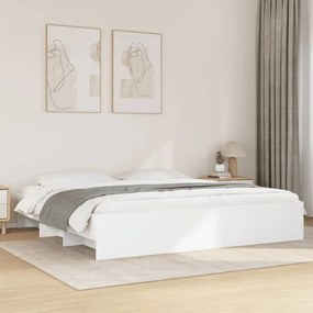 Estrutura de cama 180x200 cm derivados de madeira branco