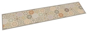 vidaXL Tapete cozinha lavável 60x300 cm veludo padrão hexagonal pastel