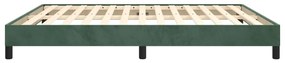 Estrutura de cama sem colchão 160x200 cm veludo verde-escuro