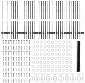 Postes de Cerca vidaXL 22 pcs U-Channel Cinza 140 cm Aço