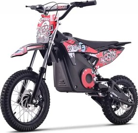 Mota Elétrica Infantil WOLF-E 1000W 36V com Bateria de Lítio, 3 Velocidades e Travões de Disco – Vermelha