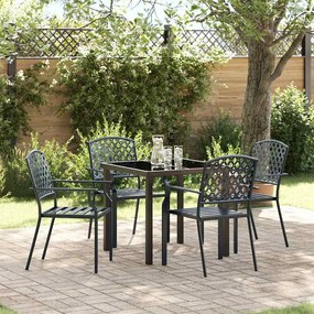 vidaXL Conjunto de Jantar de Jardim de 5 Peças Anthracite em Aço