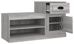Sapateira 100x42x60 cm derivados de madeira cinzento sonoma
