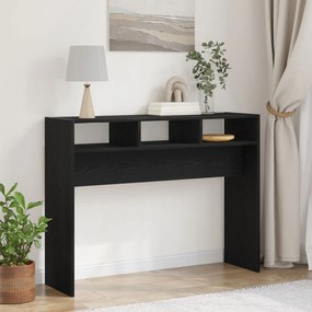 Mesa de Console vidaXL em Carvalho Preto 105x30x80 cm de Madeira de En