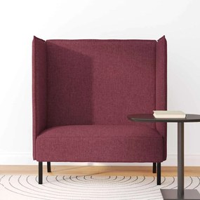 Sofá de Costas Altas Bordô 109x56x121 cm Tecido