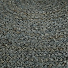 Pufe artesanal 45x30 cm juta verde azeitona