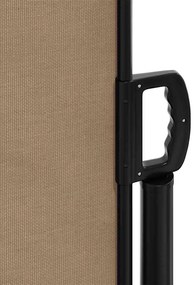 Toldo lateral retrátil 160x500 cm cinzento-acastanhado