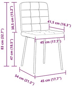 Cadeiras de jantar 6 pcs veludo vermelho tinto