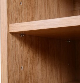 Aparador Timez - Cor Castanho e Branco - 80x32x91cm - Design Contempor