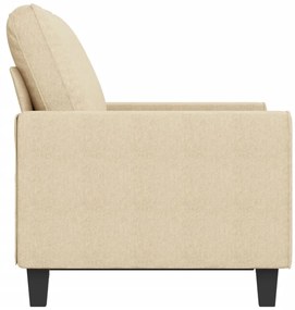 Sofá de 2 lugares tecido 120 cm cor creme