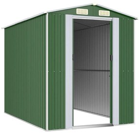 Abrigo de jardim 192x274x223 cm aço galvanizado verde