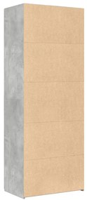 Armário alto 70x42,5x185 cm derivados madeira cinzento cimento