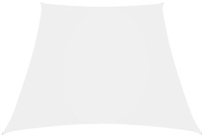 Para-sol estilo vela tecido oxford trapézio 4/5x3 m branco