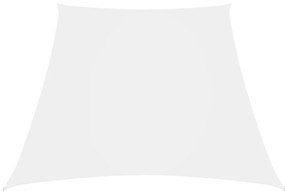 vidaXL Para-sol estilo vela tecido oxford trapézio 3/5x4 m branco