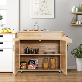 Carrinho/Ilha de Cozinha "Pratiko" – Funcionalidade e Mobilidade com A
