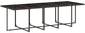 15 pcs conjunto jantar p/ jardim c/ almofadões vime PE castanho