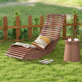 Espreguiçadeira de madeira de acácia baloiço para jardim exterior com assento de ripas largas, encosto alto, carga máxima de 160 kg, 157 x 60 x 76 cm,