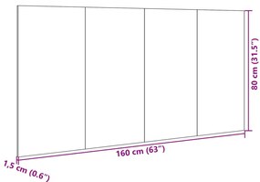 Cabeceira de cama c/ armários 160cm derivados de madeira branco
