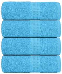 vidaXL Toalhas de bidé FROGN 4 pcs 30x50 cm 360 g/m² turquesa