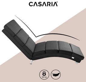 Poltrona Relax London Tecido 186 x 55 x 89 cm Antracite