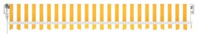 Toldo autom. LED e sensor de vento 450x300 cm amarelo/branco