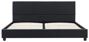 Estrutura de cama 120x200 cm couro artificial preto