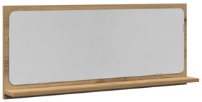 Espelho de casa de banho vidaXL Carvalho artesanal 90x10,5x37 cm Madei