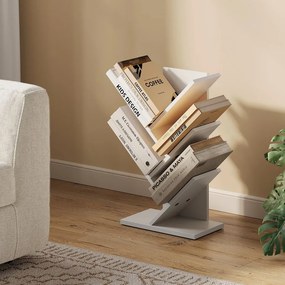 Estante para livros com 5 prateleiras 17,2 x 30 x 51 cm branca