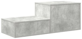 Armário de Armazenamento vidaXL Cinza Concreto 127x41x40 cm Madeira En