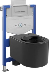 Mexen Sofia conjunto embutido WC estrutura Fenix XS-U com sanita, preto mate - 6853354XX85