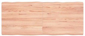 Tampo de mesa com bordas vivas carvalho tratado castanho-claro