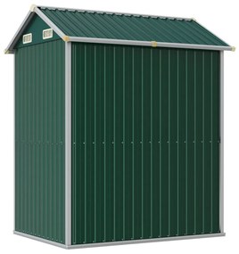 Abrigo de jardim 192x152,5x237 cm aço galvanizado verde