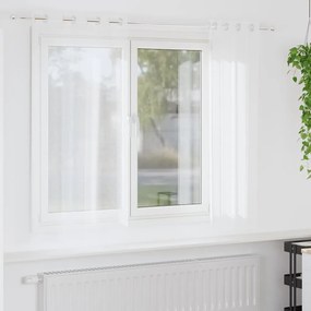 vidaXL Cortina de Voile 2 pcs Branco 175 x 140 cm Poliéster