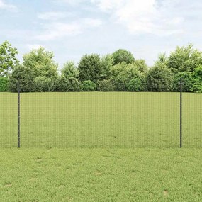 vidaXL Conjunto de Cerca de Jardim Conjunto de 2 Cinza Metal 10 x 1 m