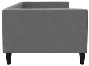 Sofá-cama 90x200 cm tecido cinzento-escuro
