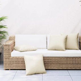 vidaXL Almofadas decorativas 4 pcs 50x50 cm tecido cor creme