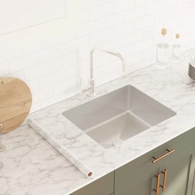 vidaXL Autocolantes para móveis 90x500 cm PVC branco mármore