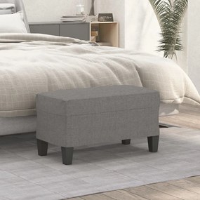 Banco 70x35x41 cm tecido cinzento-escuro