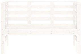 Banco de jardim 111,5x53x71 cm madeira de pinho maciça branco