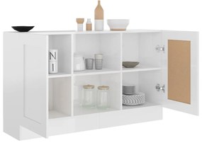 Aparador 120x30,5x70 cm derivados de madeira branco brilhante