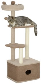 PawHut Arranhador para Gatos Altura 133 cm Arranhador para Gatos com C