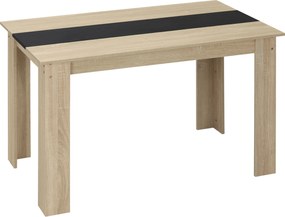 HOMCOM Mesa de Sala de Jantar para 4-6 Pessoas Estilo Moderno com Bancada de Melamina de Madeira Carga 50 kg 120x69x75 cm Madeira e Preto | Aosom Portugal