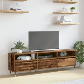 Armário de TV Madeira Antiga 150x30x44,5 cm Madeira engenheirada