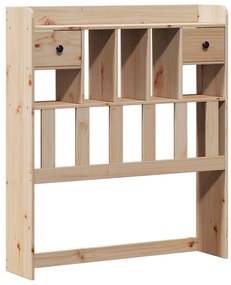 Cama com estante sem colchão 75x190 cm pinho maciço